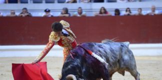 Ginés Marín durante su actuación en la feria de Vitoria. (FOTO:Eduardo del Campo)